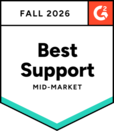 G2 Best Support, Mid-Market, Fall 2026