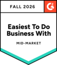G2 Easiest To Do Business With, Mid-Market, Fall 2026