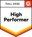 G2 High Performer, Fall 2026