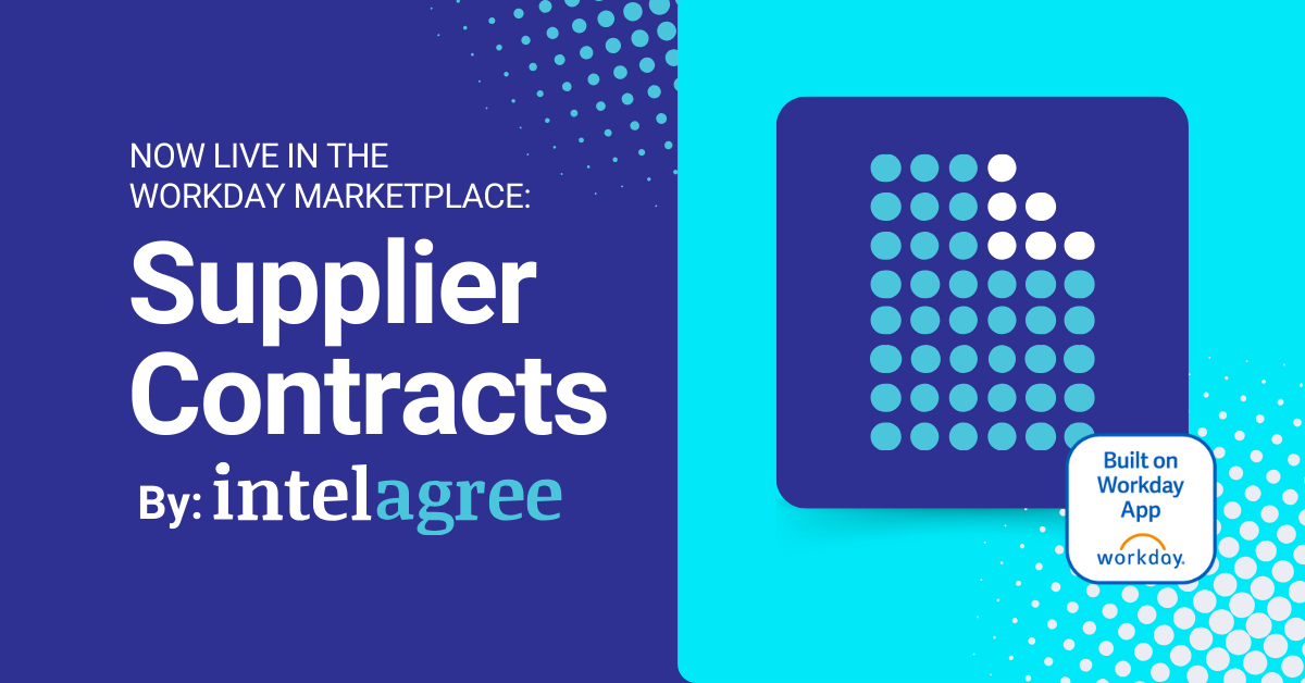 Supplier contracts by intelagree workday CLM